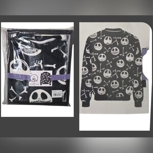 Nightmare Before Christmas Sweatshirt Print Jack Skellington Disney Womens XS